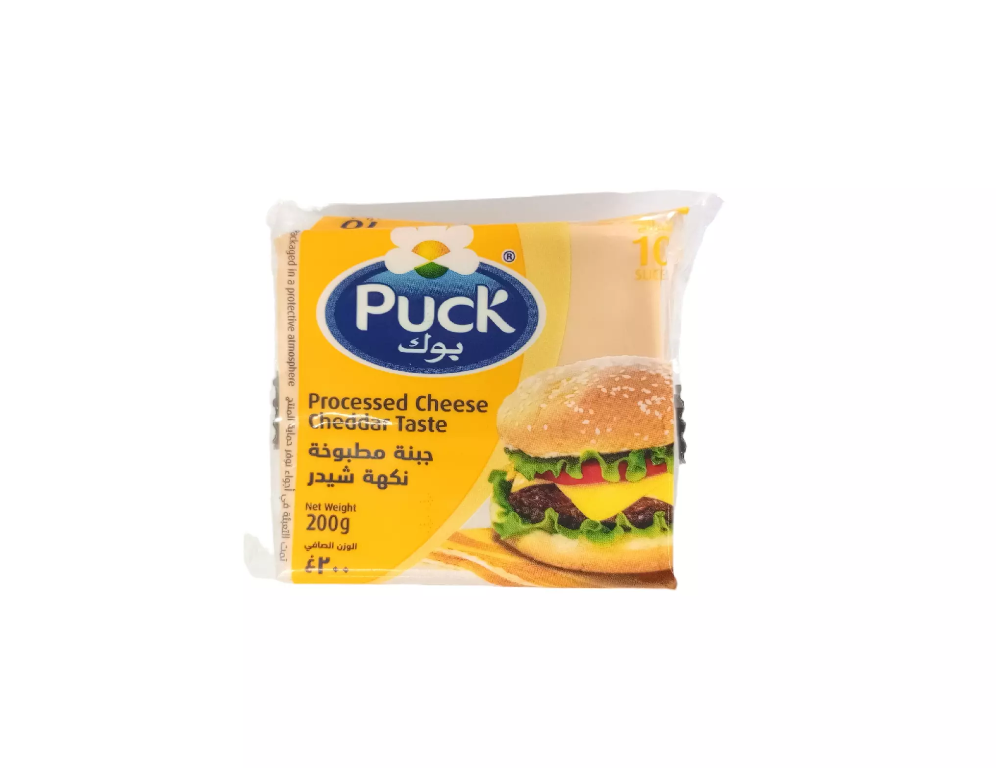 PUCK PROCESSES CHEESE CHEDDAR TASTE SLICES 200 G