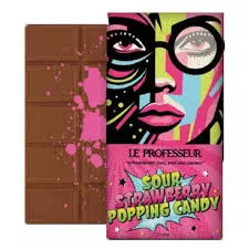 LE PROFESSEUR SOUR STRAWBERRY POPPING CANDY 140 G