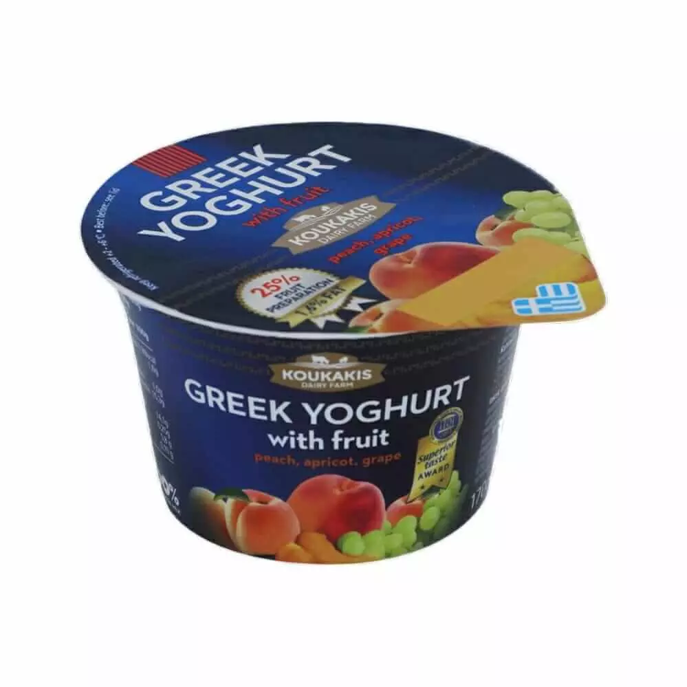 KOUKAKIS GREEK YOGHURT 170G PEACH 
