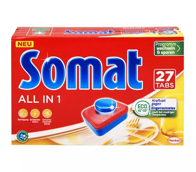 SOMAT CLEANS DRIED IN STAINS *27 TABS 475 G