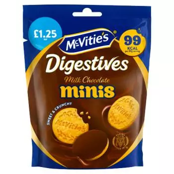 MCVITIES MILK CHOCOLATE MINIS DIGESTIVE POUCH 80 G