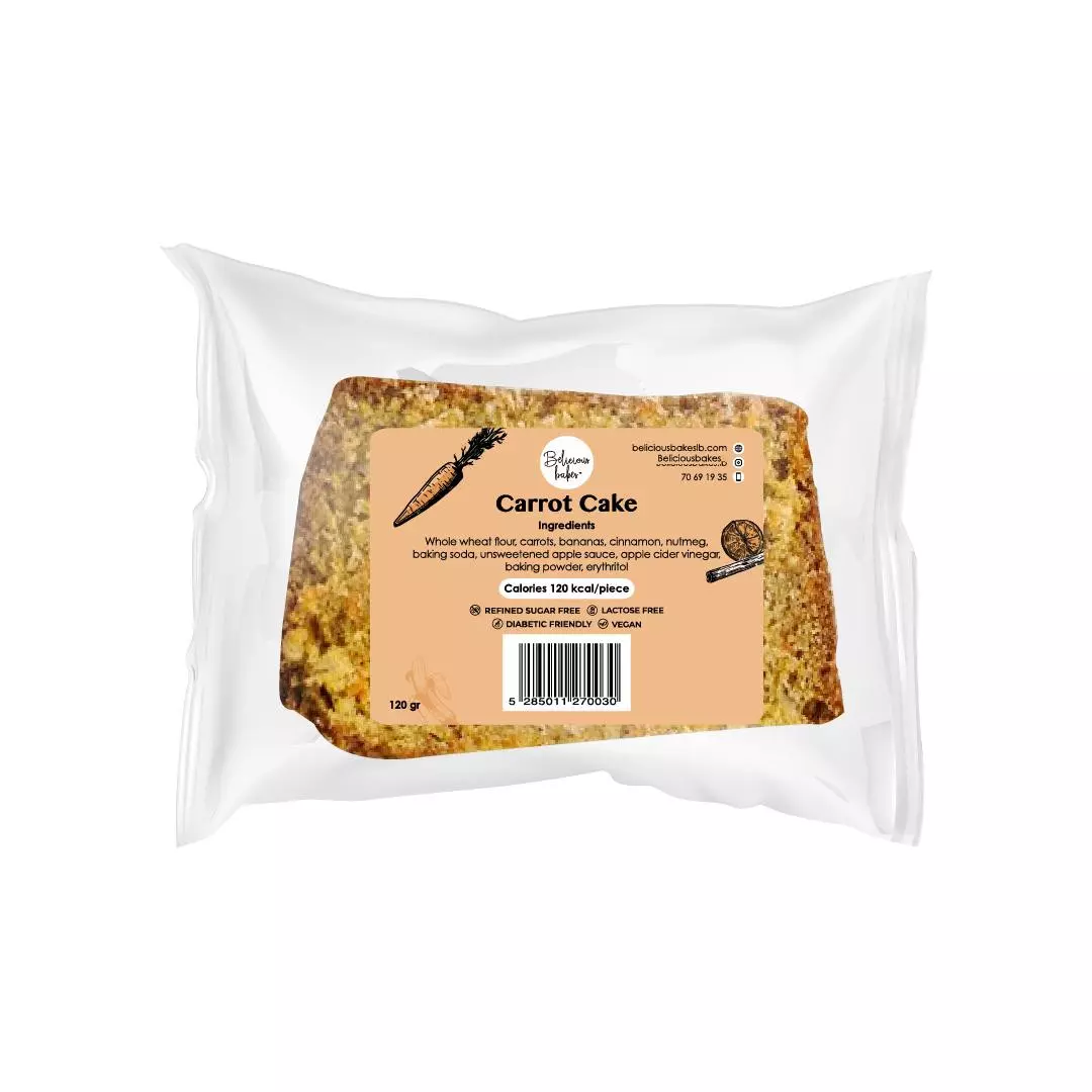 BELICIOUS BAKES CARROT CAKE 120G