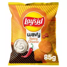 LAYS WAVY SPICY CHEESE CHIPS 85 G