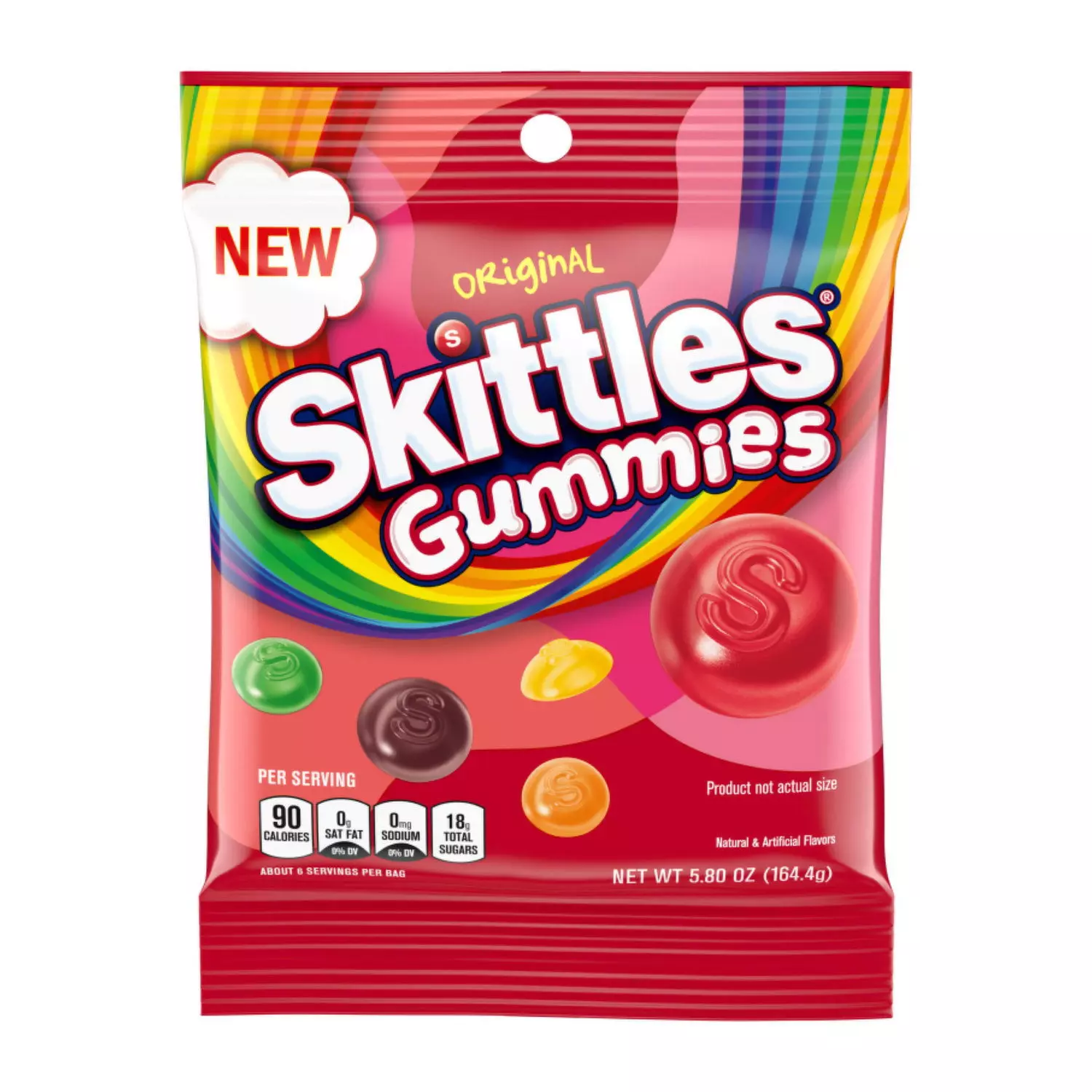 SKITTLES GUMMIES ORIGINAL BAG 164.4 G