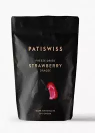 PATISWISS STRAWBERRY DRAGEE DARK CHOCOLATE 30 G
