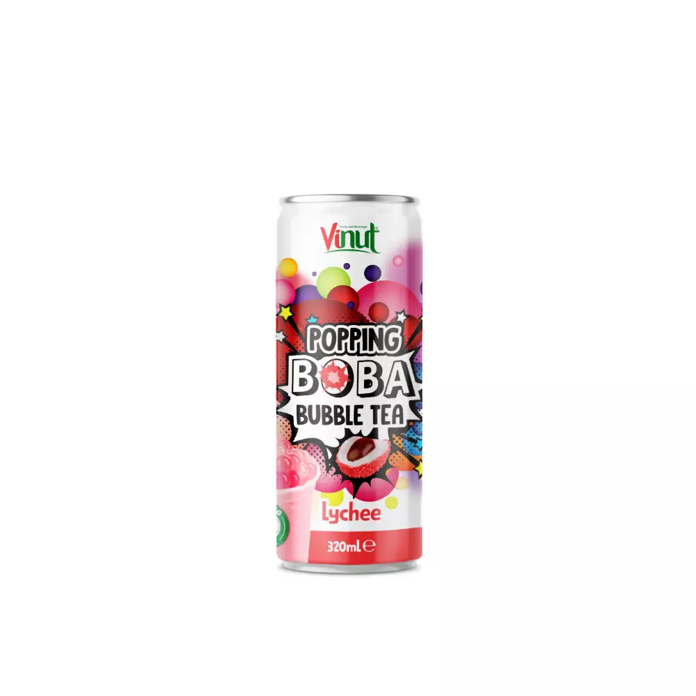 VINUT BOBA BUBBLE TEA LYCHEE 320ML