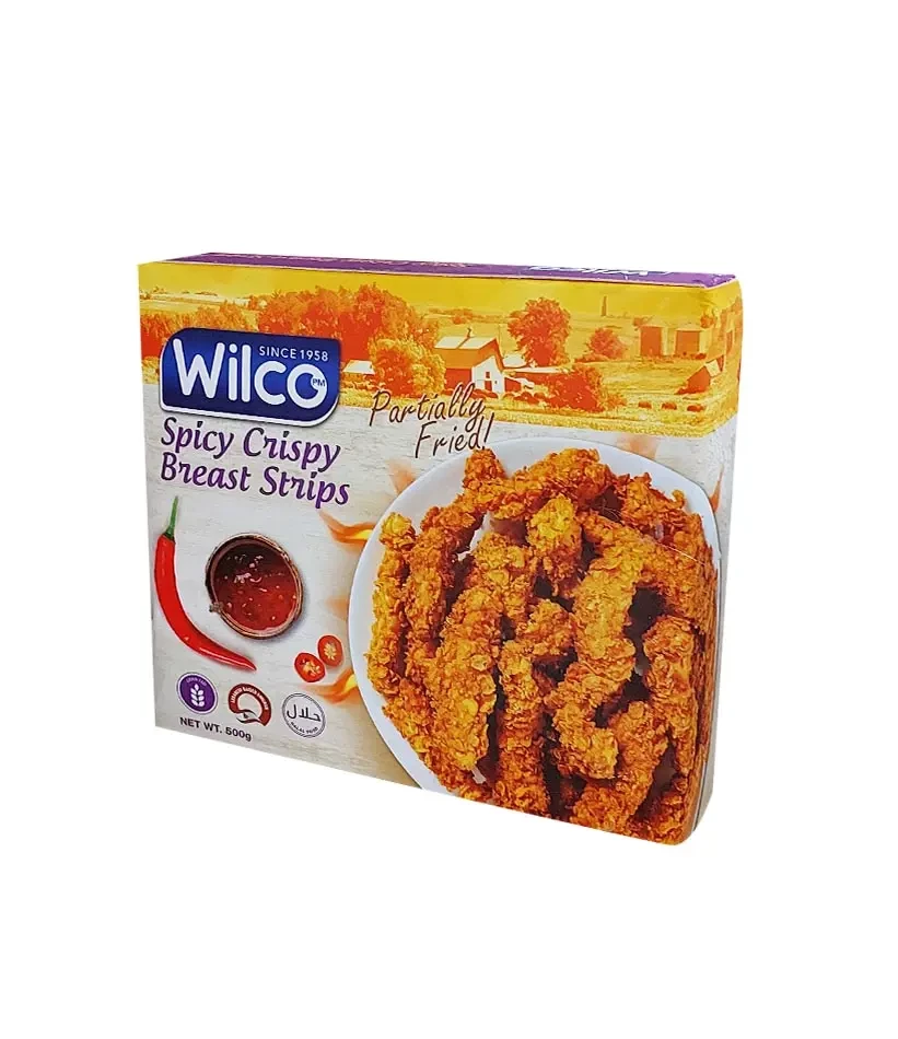 WILCO HOT CRISPY STRIPS WHOLE BREAST 500 G