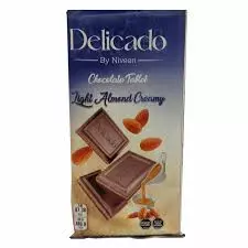 DELICADO LIGHT ALMOND CREAMY CHOCOLATE 90G