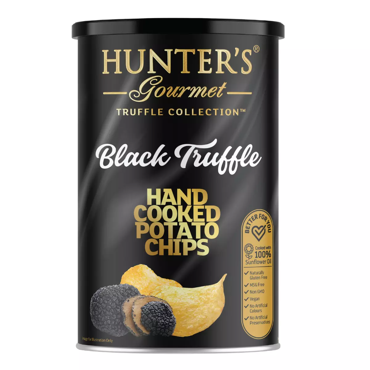 HUNTER BLACK TRUFFLE HAND COOKED CHIPS 150G