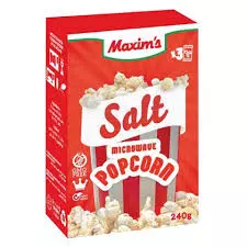 MAXIMS MICROWAVE POP CORN SALT 240 G 