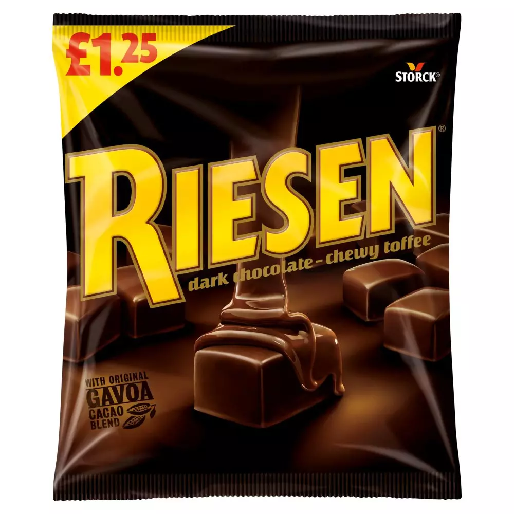 RIESEN DARK CHOCOLATE TOFFEE 110 G