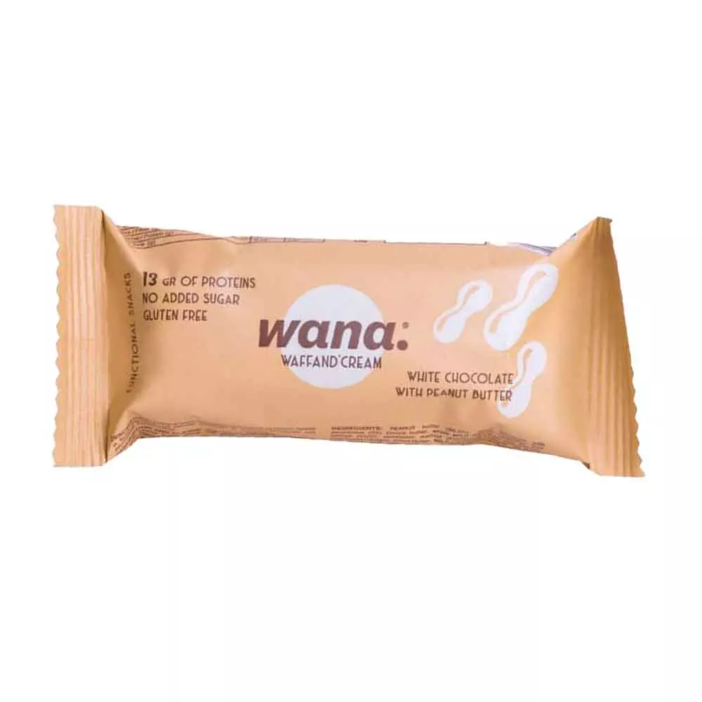 WANA WAFFAND WHITE CHOCO WITH PEANUT BUTTER 43 G