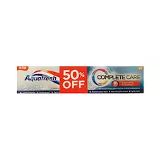 AQUA FRESH COMPLETE CARE 100ML 50% OFF 