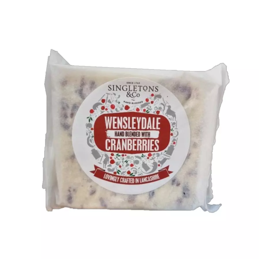 SINGLETONS WENSLEDALE CRANBERRIES PARCHMENT 200 G