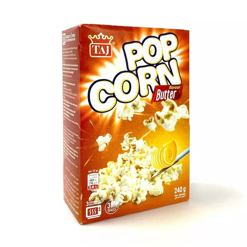 TAJ POPCORN BUTTER MICROWAVE 240G