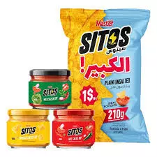 SITOS CHIPS 210 G + 3 DIPS SAUCE