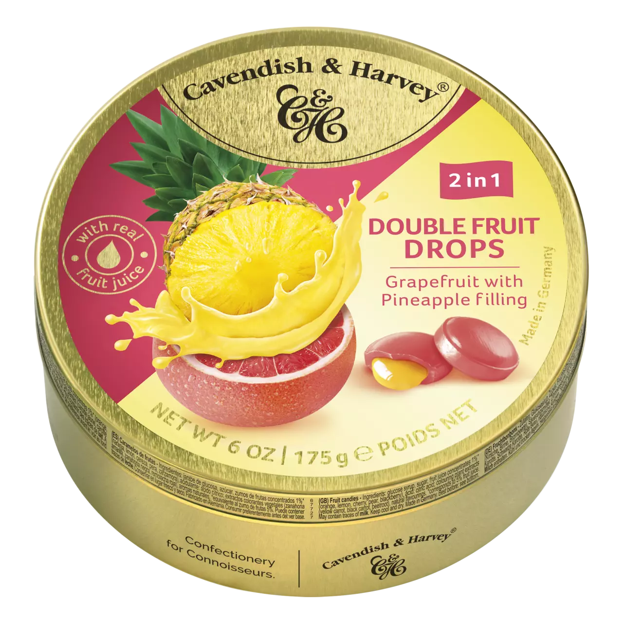 CAVENDISH DROPS GRAPEFRUIT&PINEAPPLE 175 G