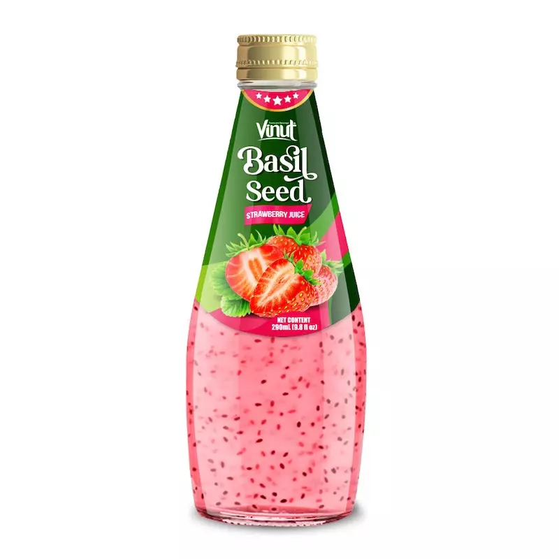 VINUT BASIL SEED STRAWBERRY JUICE 290ML 