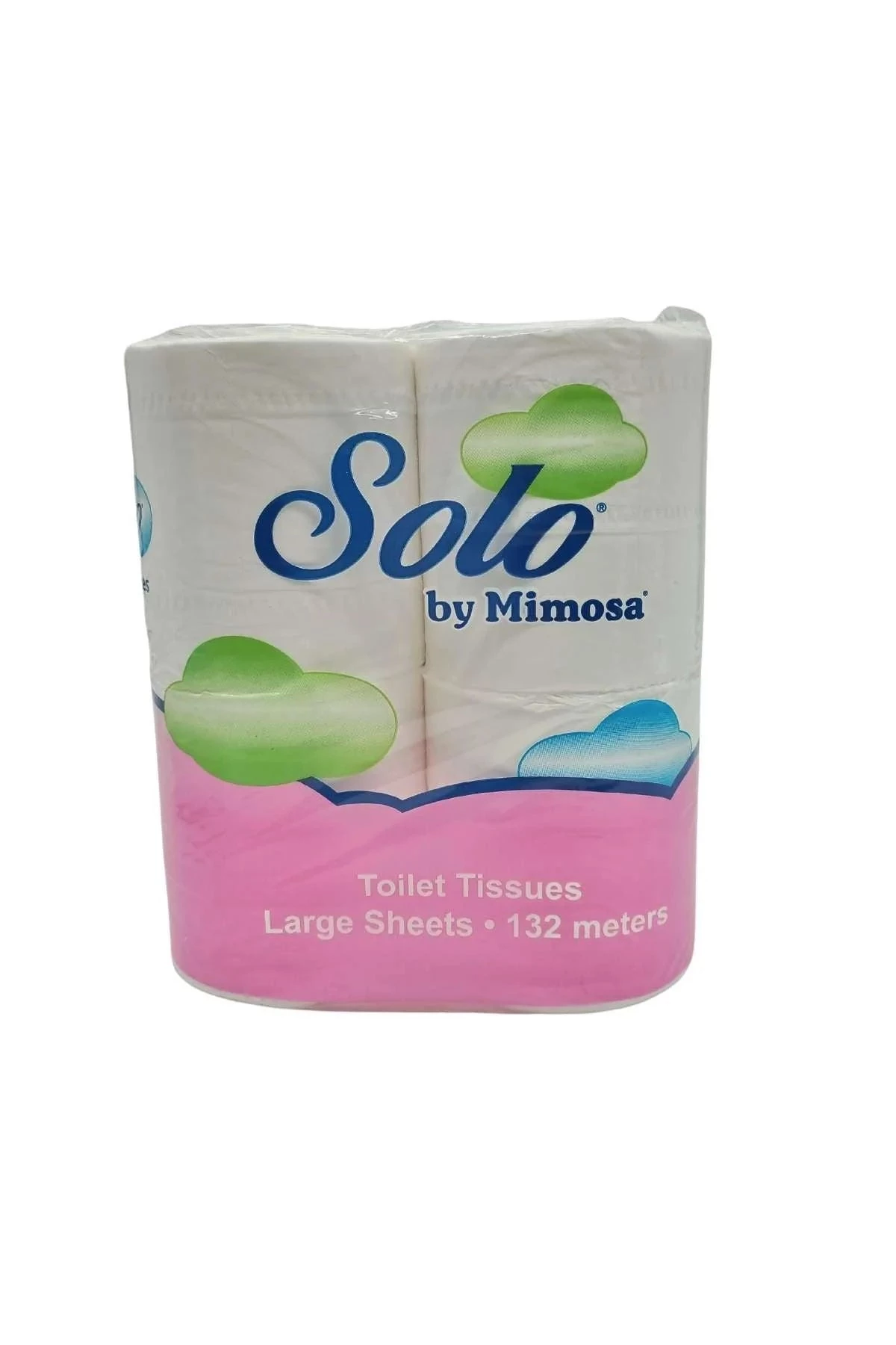 SOLO BY MIMOSA TOILET TISSUES LARGE SHEETS*4 