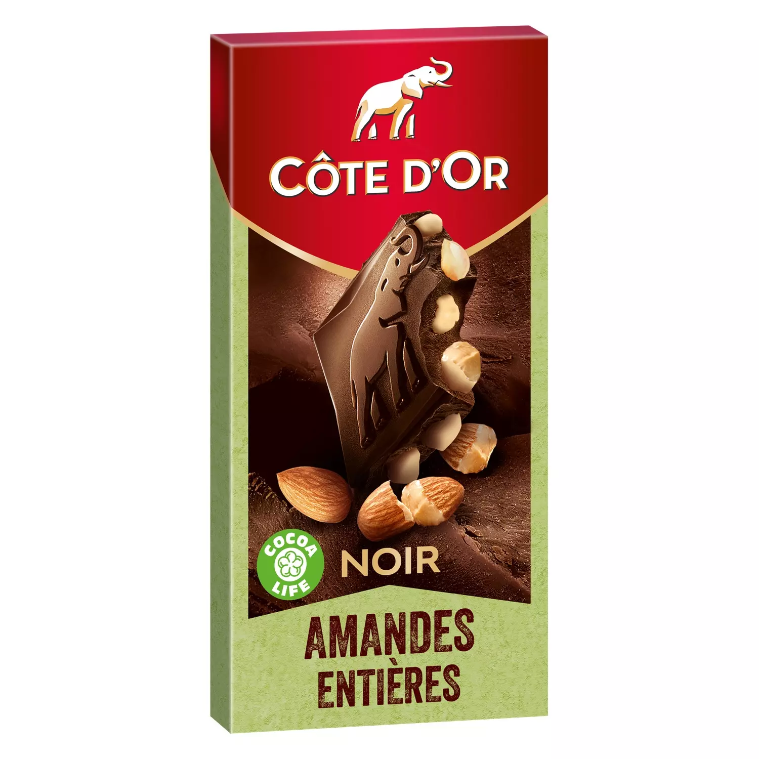 COTE D OR NOIR AMANDES ENTIERE 180G