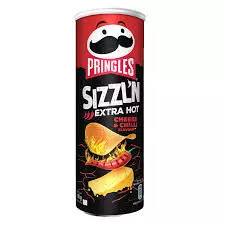 PRINGLES SIZZLN CHEESE & CHILI 165 G 