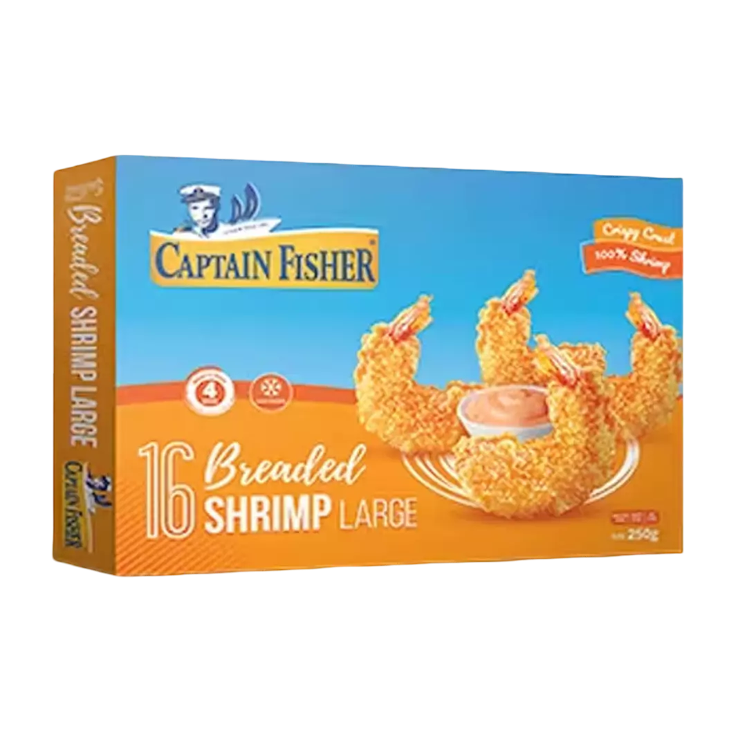 CAPTAIN FISHER BREADED SHRIMP LARGE *16 250G
