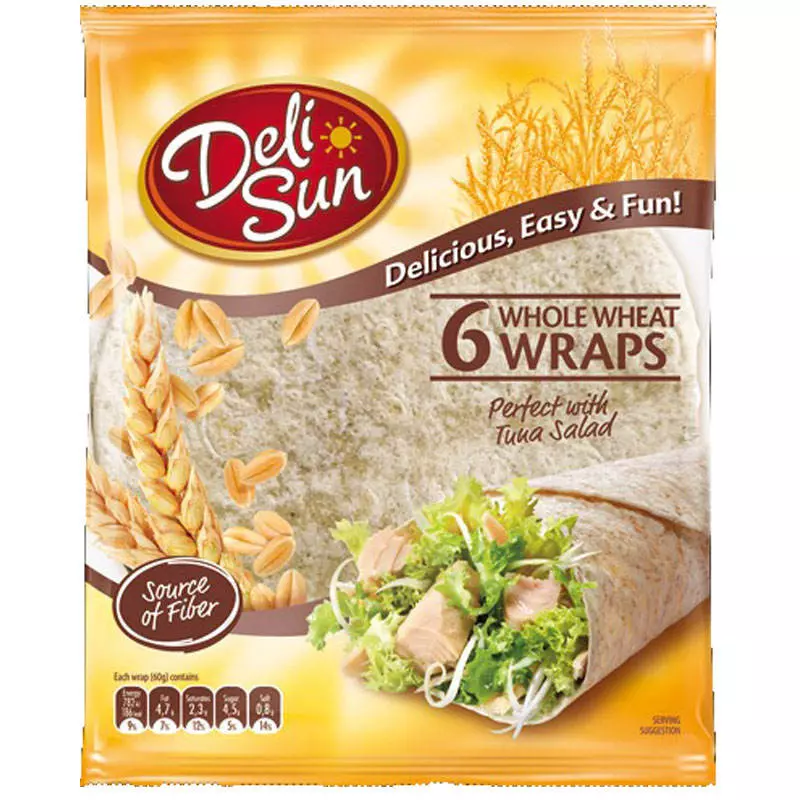DELISUN WHEAT TORTILLA WRAPS 360G