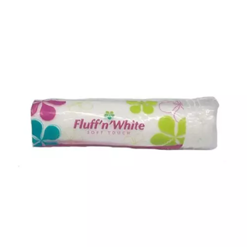 FLUFFN WHITE COTTON ROUND PADS *75 