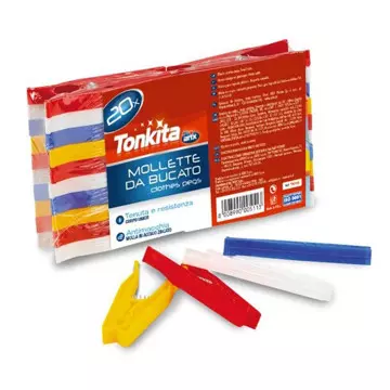 TONKITA PLASTIC CLOTHES PEGS*20 SMALL