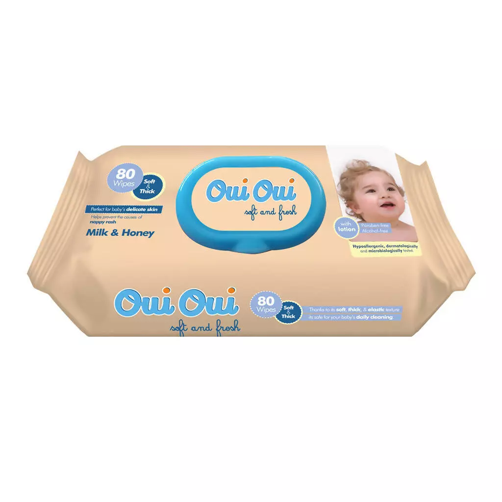 OUI OUI WIPES MILK&HONEY*80 