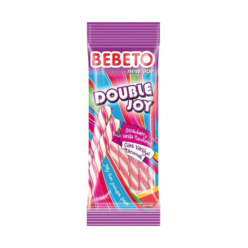 BEBETO DOUBLE JOY STRAWBERRY VANILLA FLAVOURED 75G