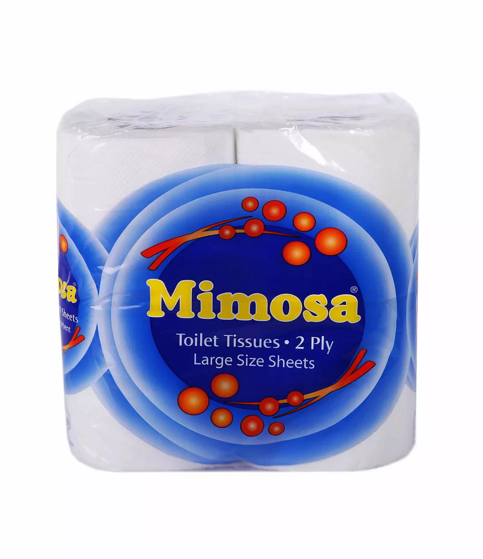 MIMOSA TOILET TISSUES LARGE SHEETS *4 ROLLS