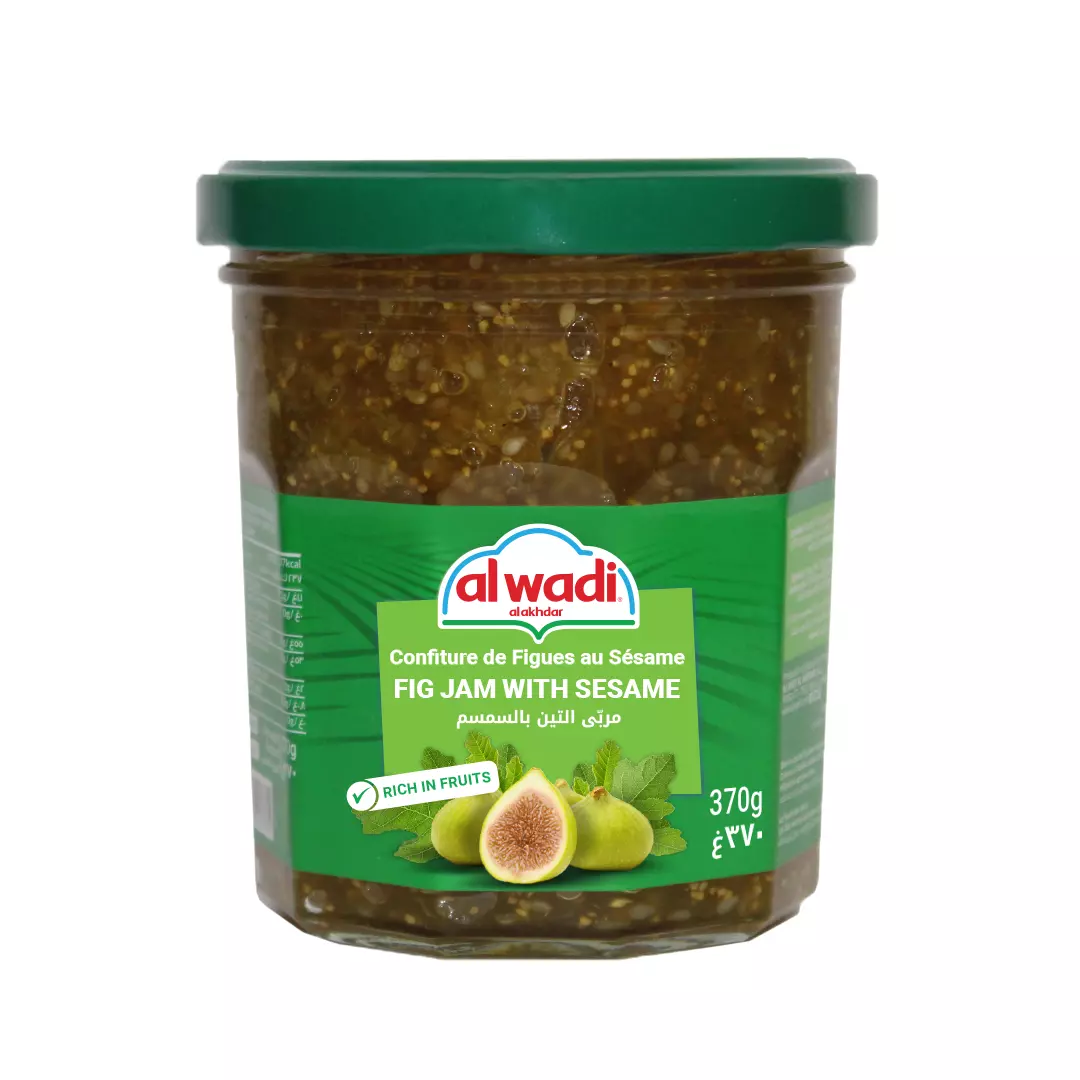 ALWADI ALAKHDAR FIG JAM WITH SESAME 370 G