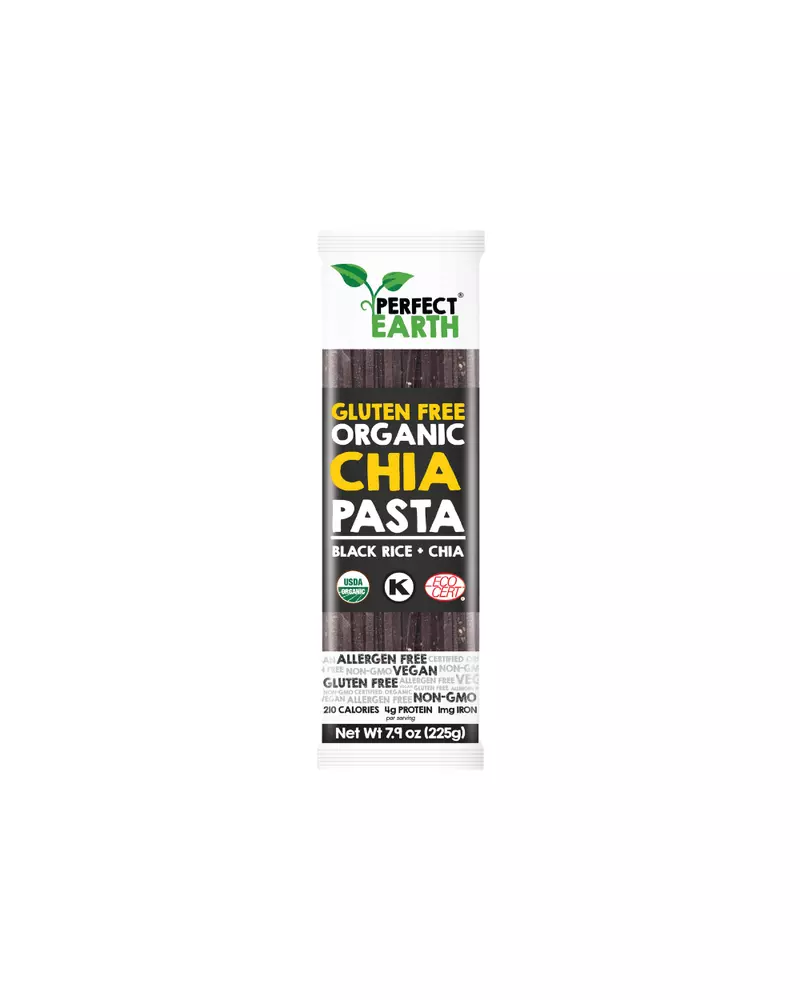 PERFECT EARTH BLACK ORGANIC RICE PASTA & CHIA 225