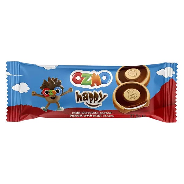 OZMO HAPPY MILK CHOCOLATE COATED BISCUIT 37.5 G