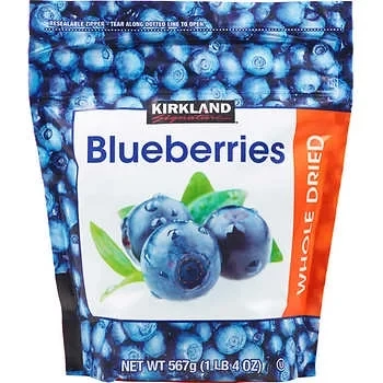 KIRKLAND SIGNATURE WHOLE DRIED BLUEBERRIES 567 G