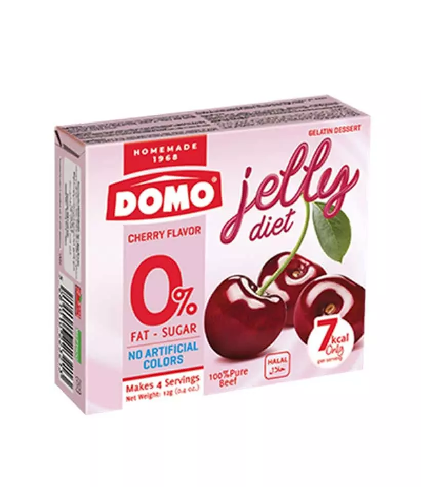 DOMO JELLY DIET CHERRY FLAVOR BEEF 12 G