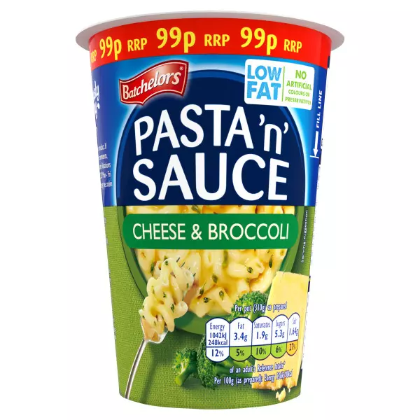BATCHELORS PASTA N SAUCE CHEESE&BROCCCOLI 65G