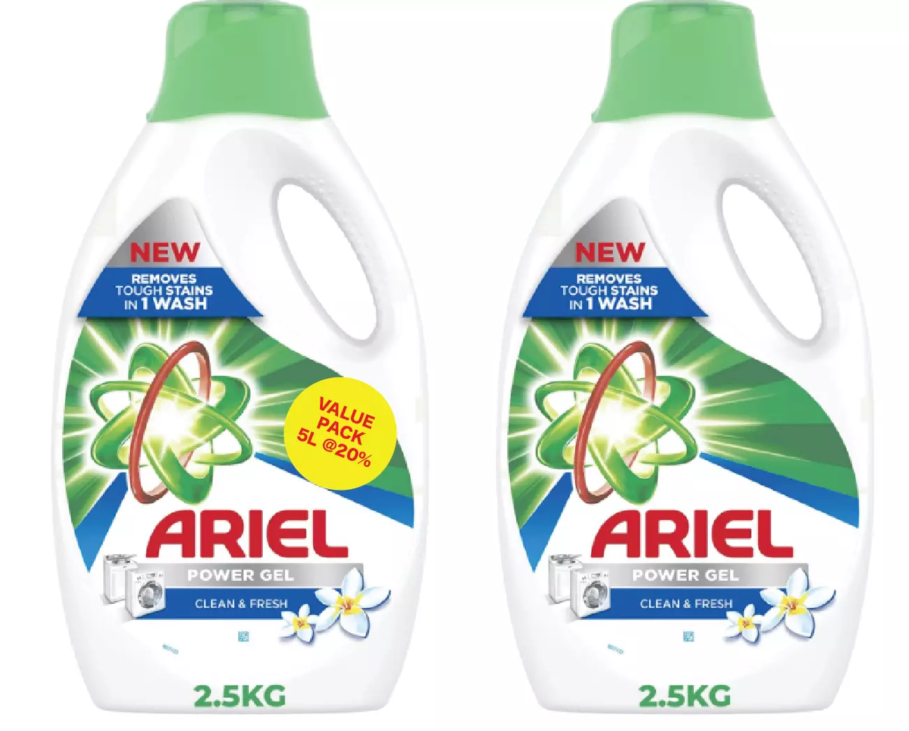 ARIEL POWER GEL NORMAL 2.5KG*2  -20%