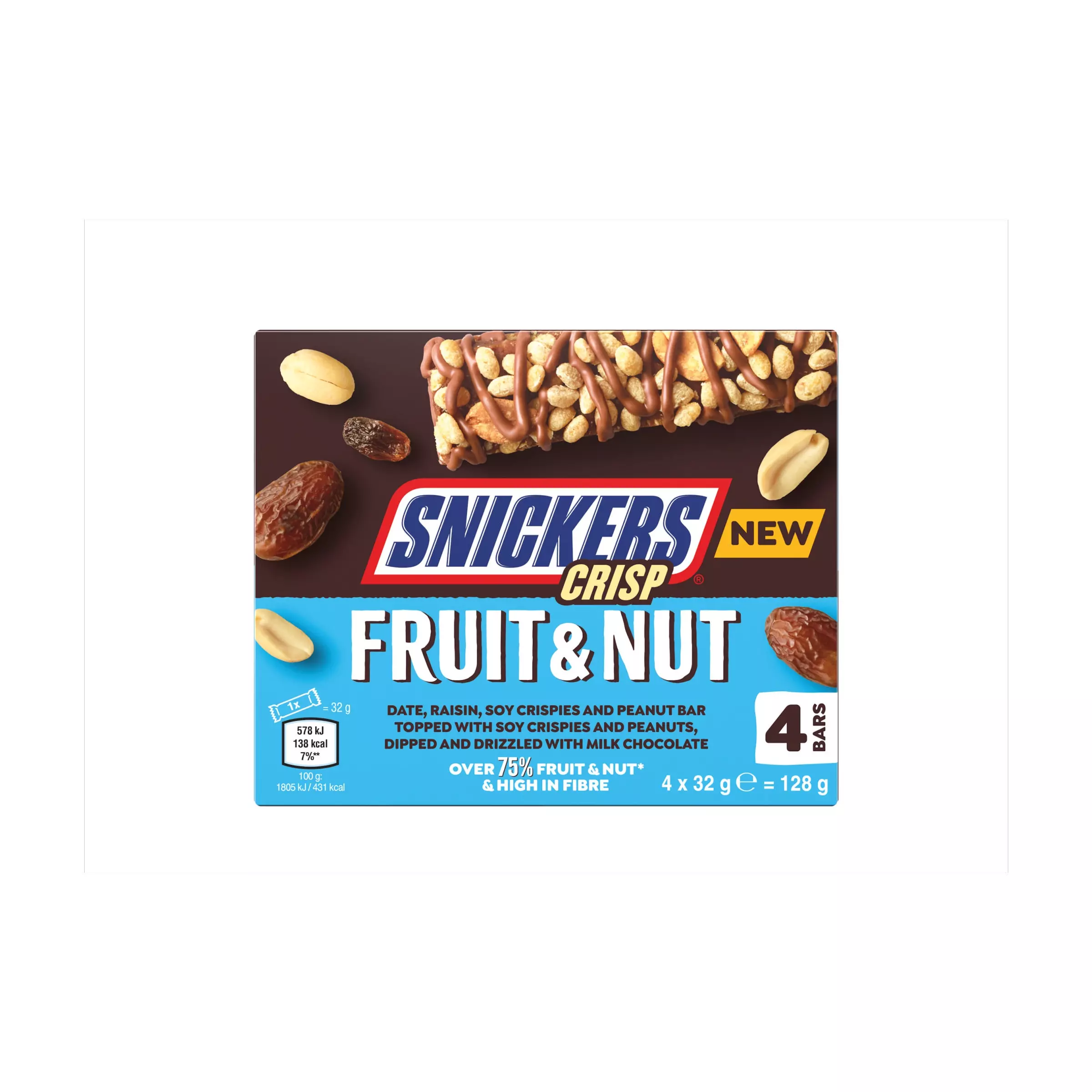 SNICKERS CRISP FRUIT & NUTS MULTIPACK 32G *4