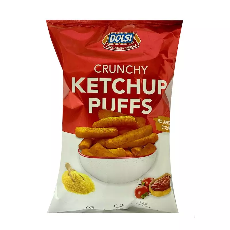 DOLSI CRUNCHY KETSHUP PUFFS CHIPS 65 G
