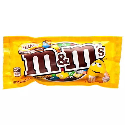 M&MS PEANUT CHOCOLATE CANDIES 49.3 G