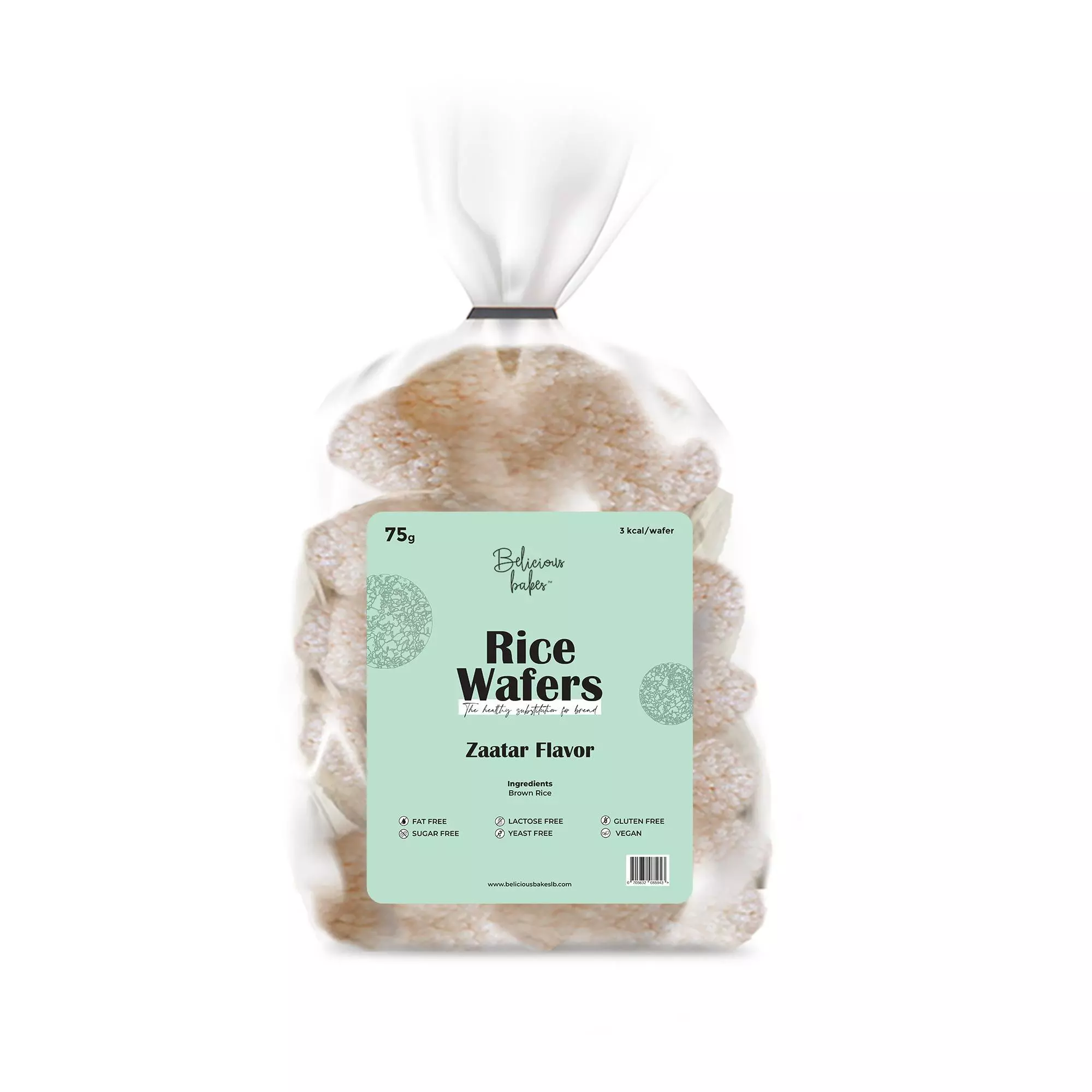 BELICIOUS BAKES RICE WAFERS ZAATAR 75G