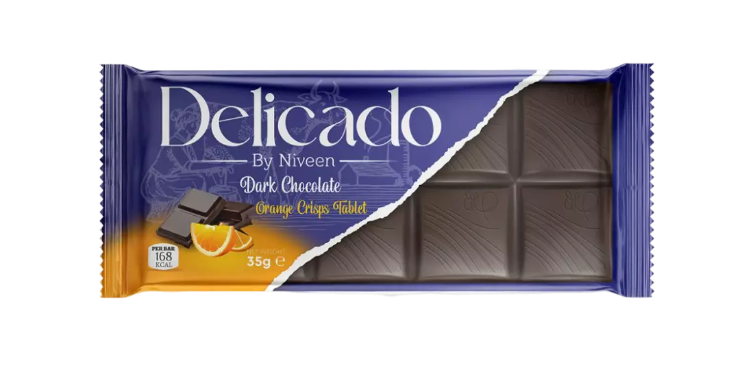 DELICADO DARK CHOCOLATE & LEMON CRISPS 35G