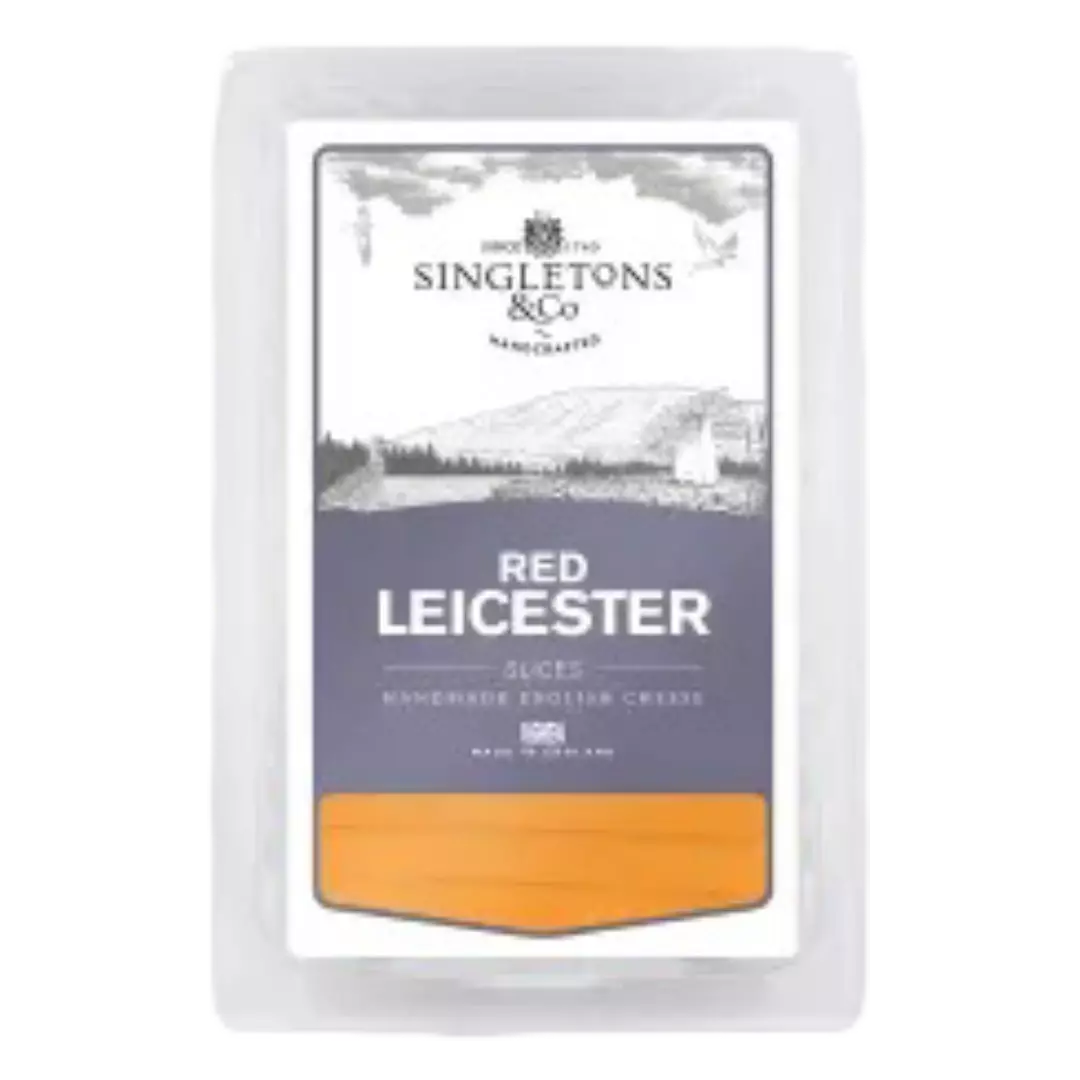 SINGLETONS RED LEICESTER SLICES 150 G