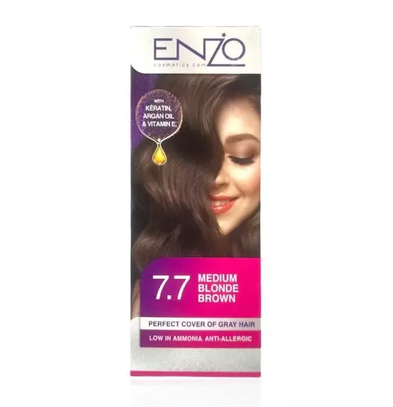 ENZO HAIR COLOR MEDIUM BLONDE BROWN #7.7