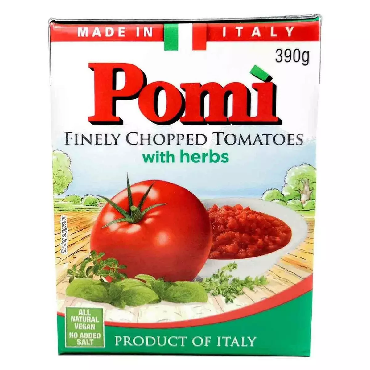 POMI CHOPPED TOMATOES WITH HERBS 390 G