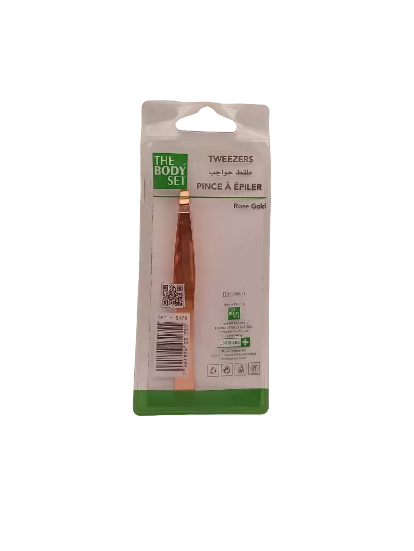THE BODY SET TWEEZERS WIDE ROSE GOLD 3175