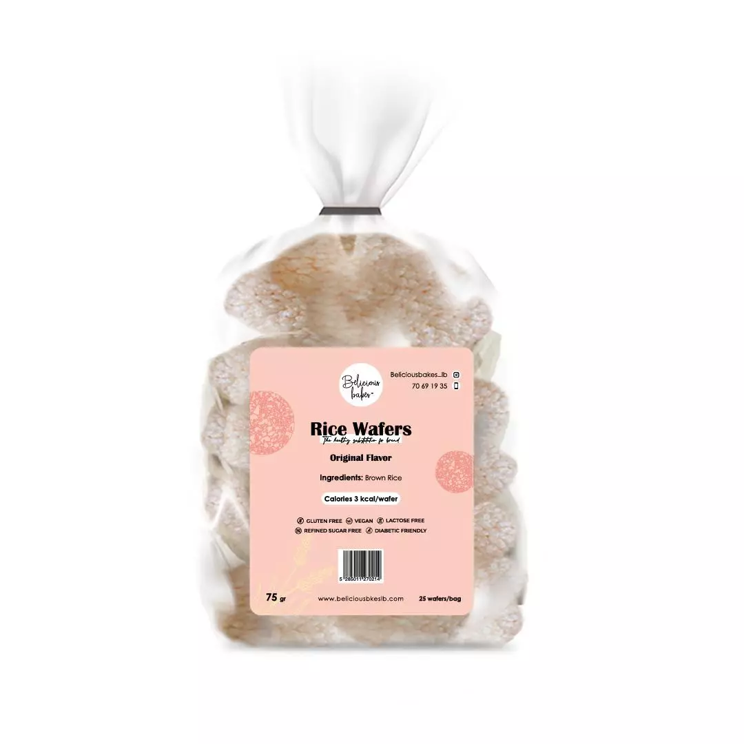 BELICIOUS BAKES RICE WAFERS ORIGINAL 75G