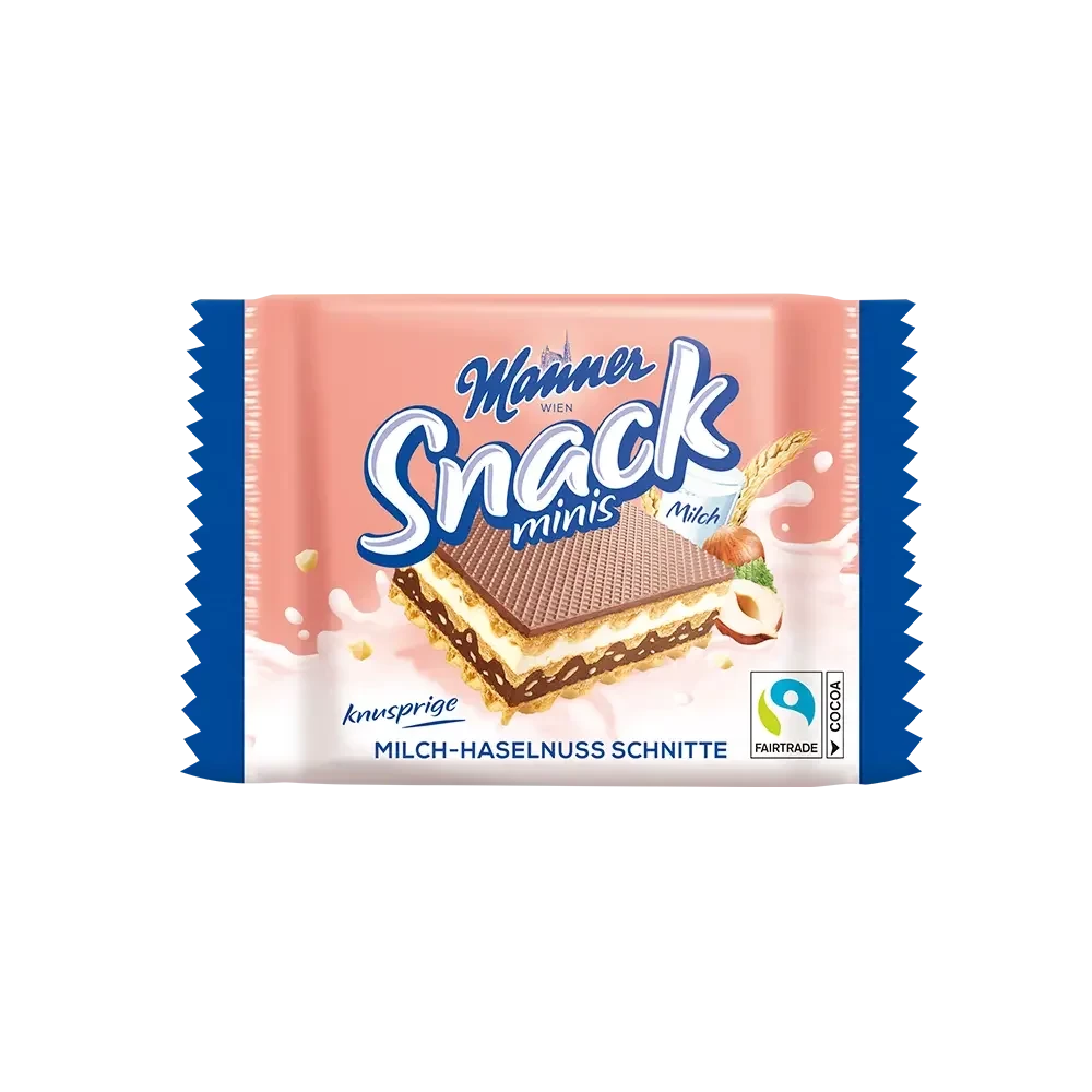 MANNER SNACK MINIS MILK HAZELNUT 25G